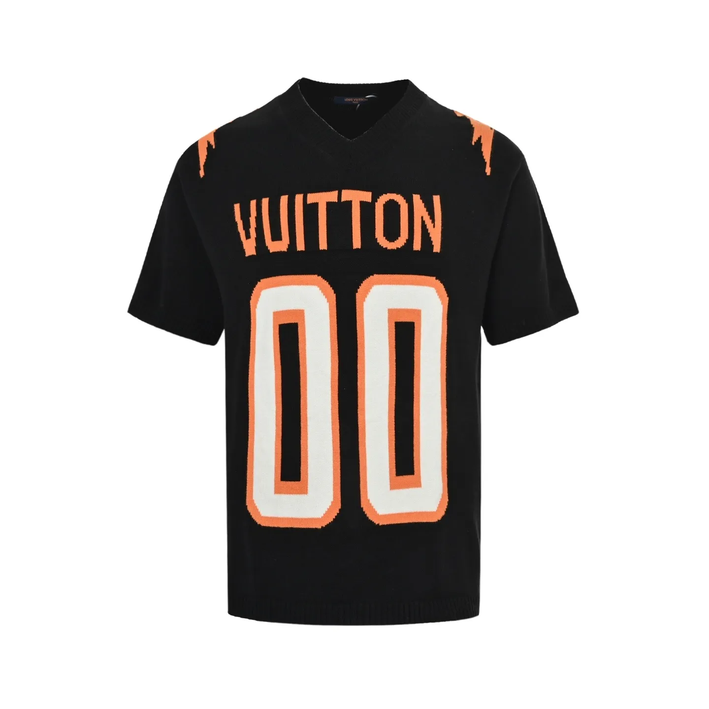 Louis Vuitton/Louis Vuitton 26ss 00 letter jacquard knitted short sleeves